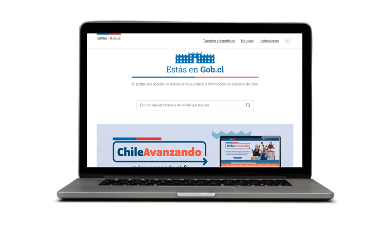 ejemplo de página web gubernamental: gobierno de chile